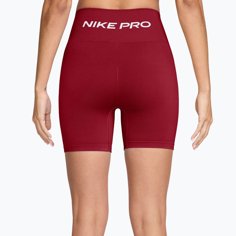 Women's training shorts Nike Pro Seamless tough red/white 2