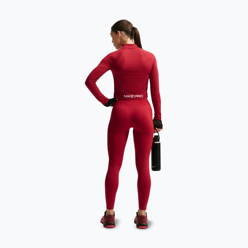 Women's training sweatshirt Nike Pro Seamless tough red/white 3