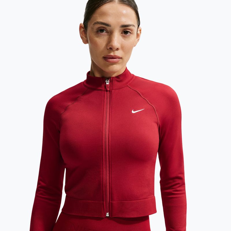 Women's training sweatshirt Nike Pro Seamless tough red/white 4