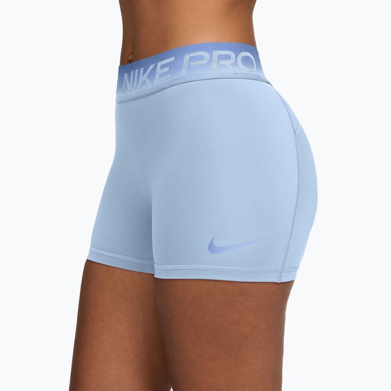 Women's training shorts Nike Pro hydrogen blue/aluminum 3