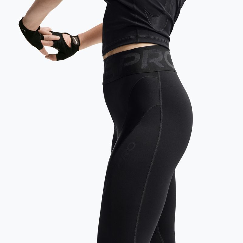 Women's training leggings Nike Pro Sculpt High-Waisted 7/8 black/black 4