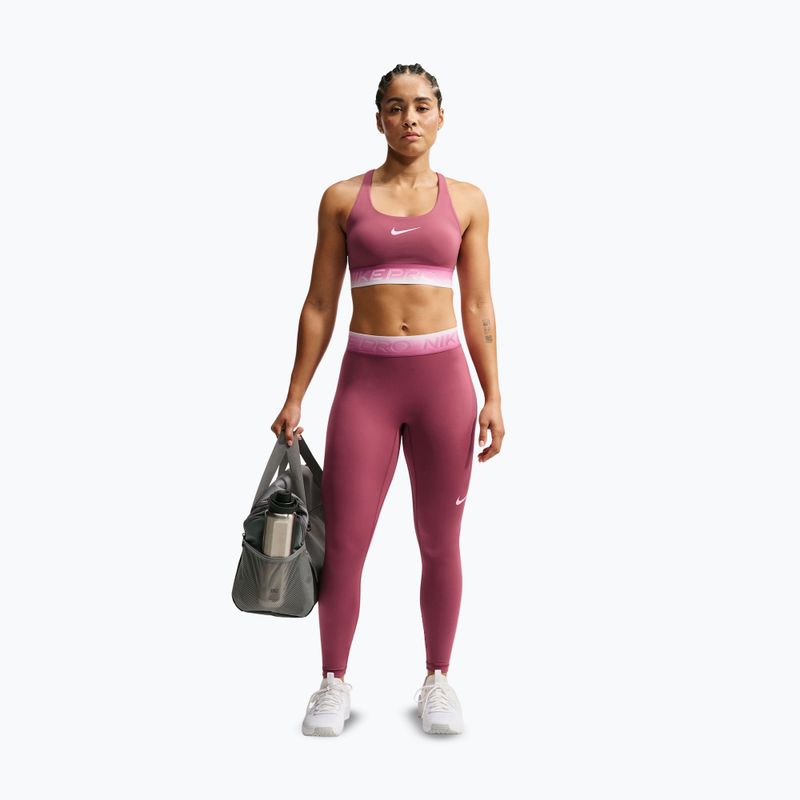 Women's leggings Nike Pro pink smoke/pink rise 2