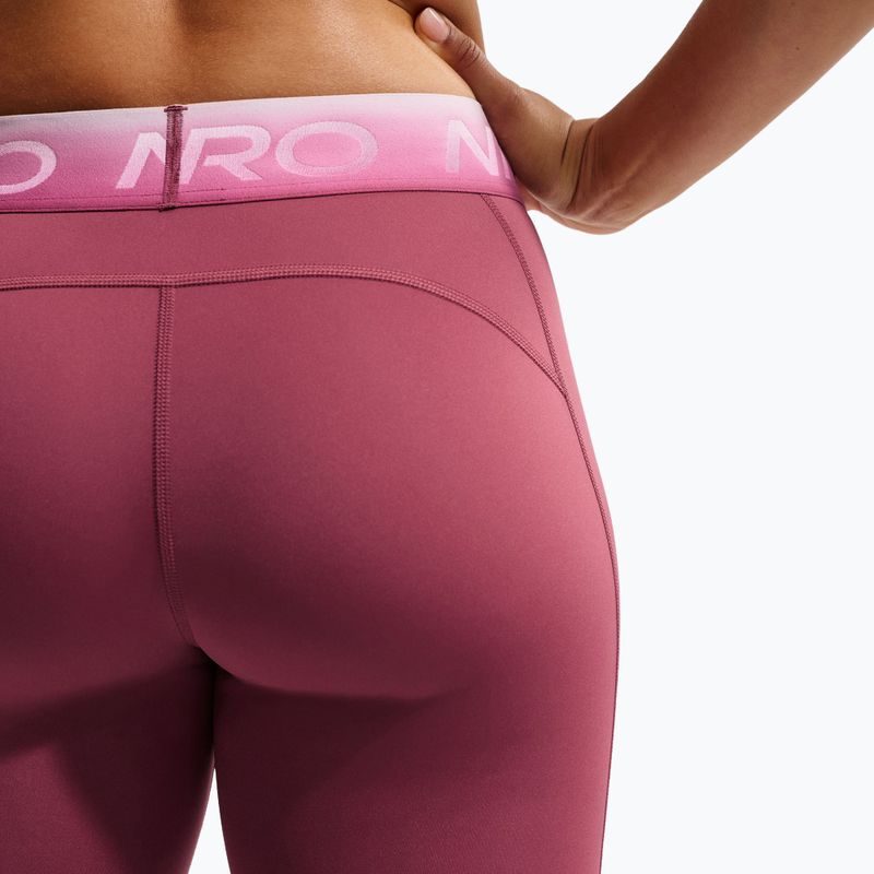 Women's leggings Nike Pro pink smoke/pink rise 5