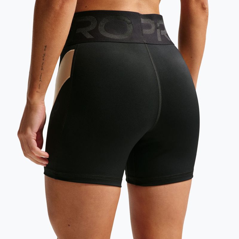 Women's training shorts Nike Pro Sculpt black/linen/black/black 6