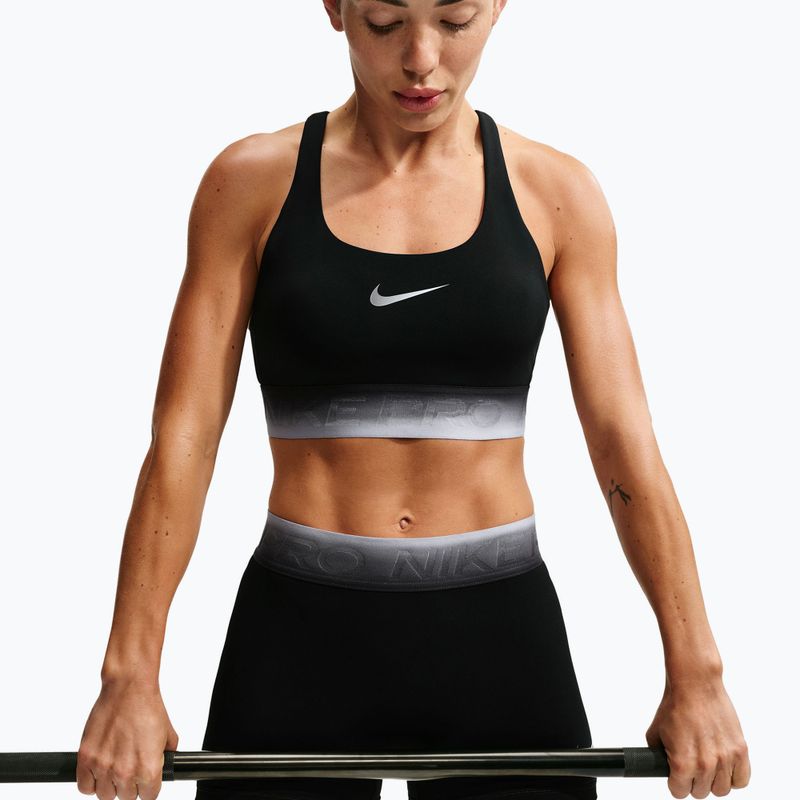 Training bra Nike Pro black/black/ghost/smoke grey 3
