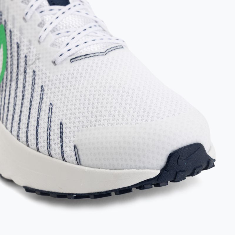 Men's running shoes Nike Run Defy White/Midnight Navy/Green Spark 7