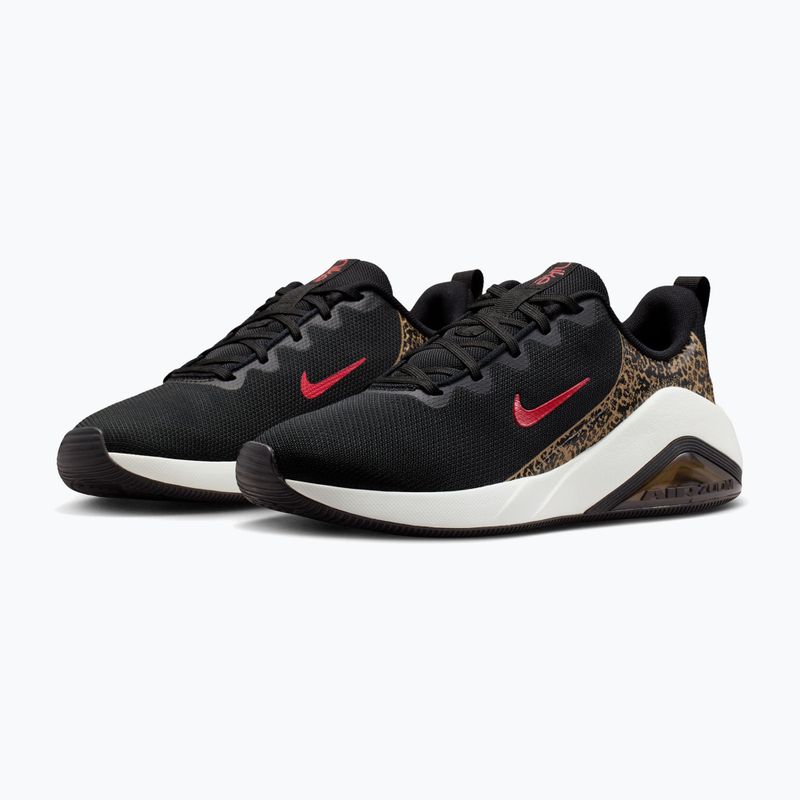 Women's training shoes Nike Bella 7 black/british khaki/fusion red 3
