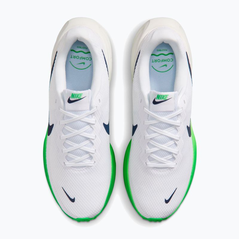 Men's running shoes Nike Revolution 8 white/green spark/midnight navy 5
