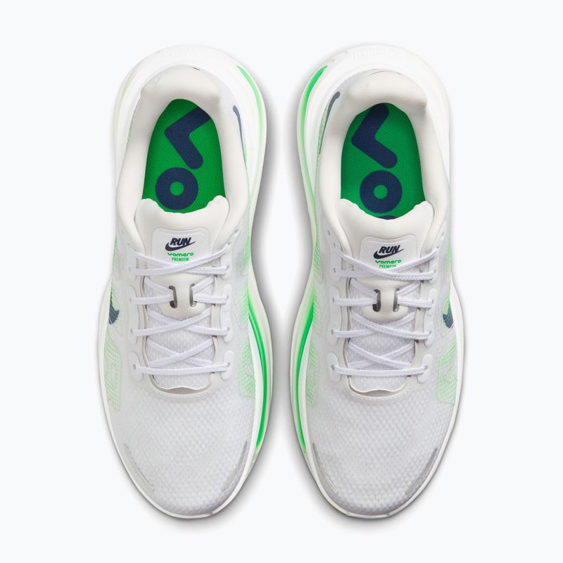 Men's running shoes Nike Vomero Premium white/green spark/midnight navy 5