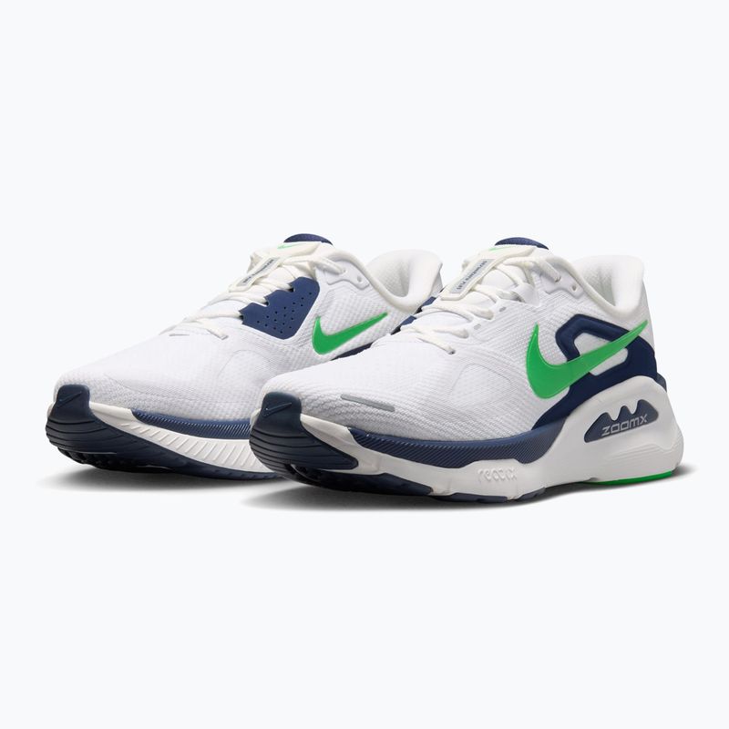 Men's running shoes Nike Structure Plus white/midnight navy/green spark 3