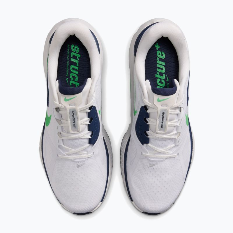 Men's running shoes Nike Structure Plus white/midnight navy/green spark 5