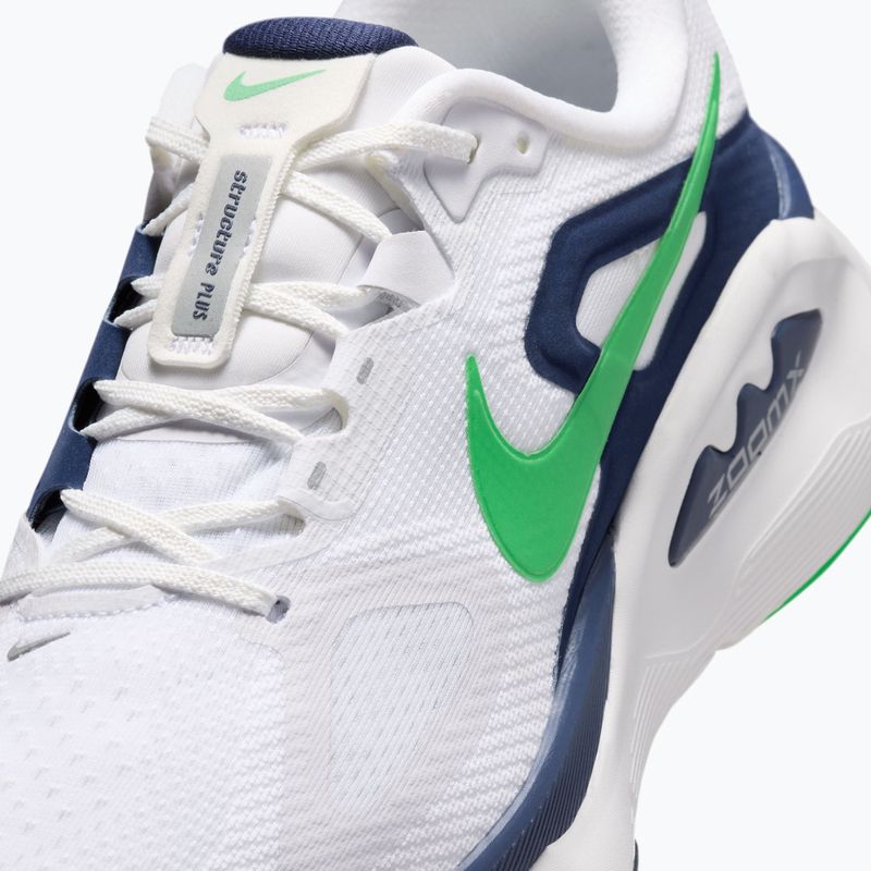 Men's running shoes Nike Structure Plus white/midnight navy/green spark 7