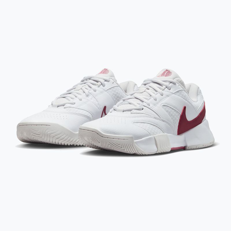 Women's tennis shoes Nike Court Lite 4 White/Vast Grey/Pink Smoke 3