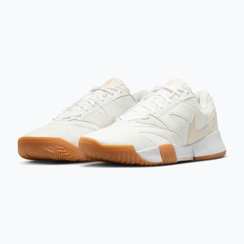 Men's tennis shoes Nike Court Lite 4 White/Summit White/Linen/Light Orewood Brown 3