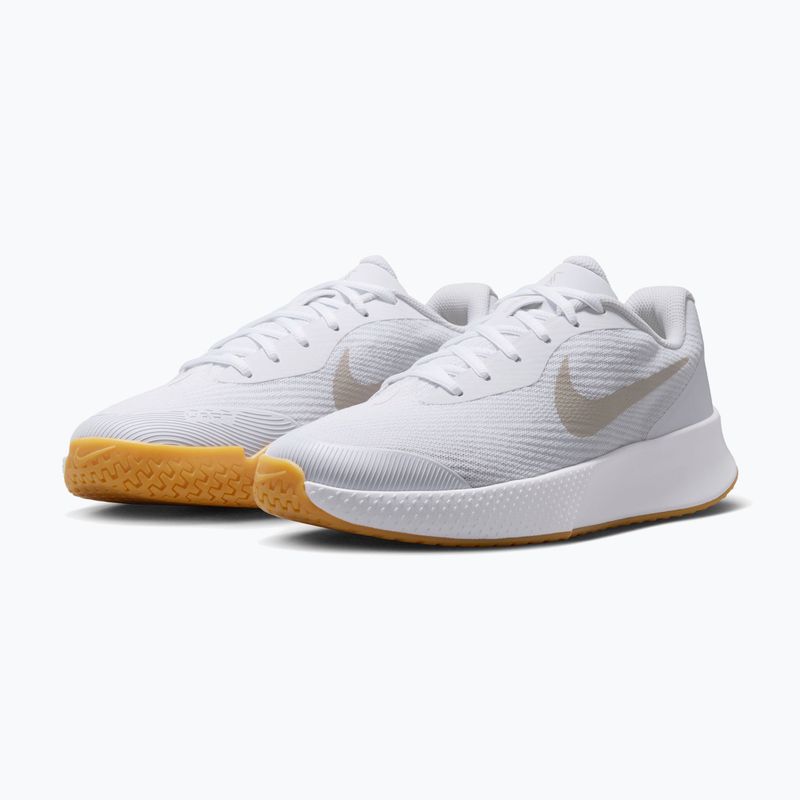 Women's tennis shoes Nike Vapor Lite 3 White/Summit White/Light Orewood Brown 3