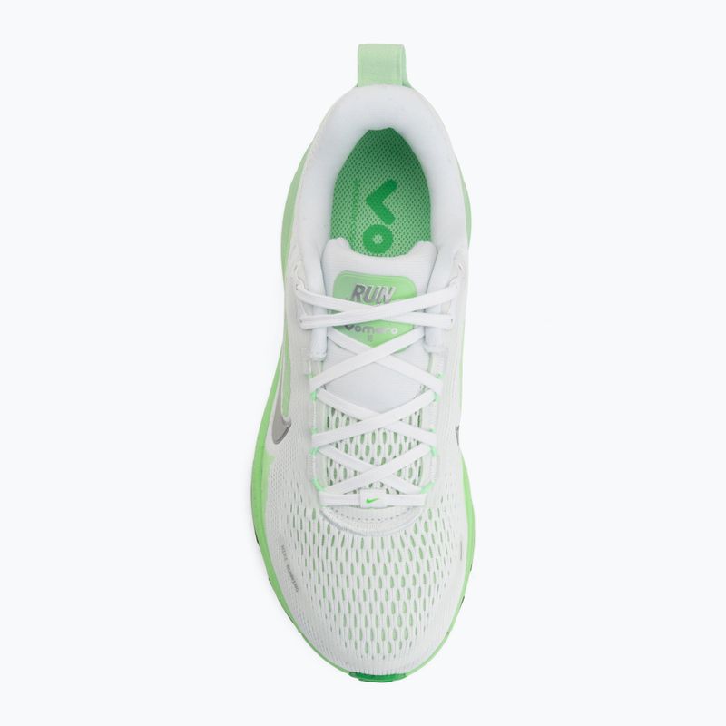 Women's running shoes Nike Vomero 18 white/illusion green/metallic silver 5