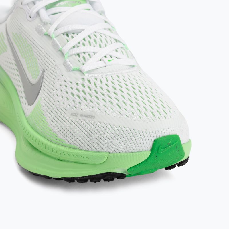 Women's running shoes Nike Vomero 18 white/illusion green/metallic silver 7