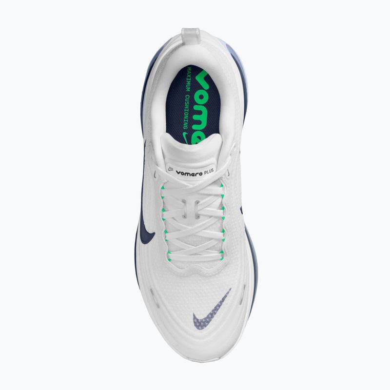 Men's running shoes Nike Vomero Plus white/green spark/midnight navy 4