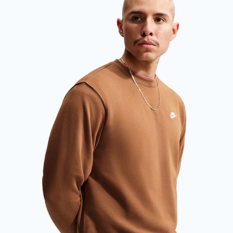 Men's sweatshirt Nike Club ale brown/white 4