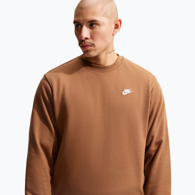 Men's sweatshirt Nike Club ale brown/white 5