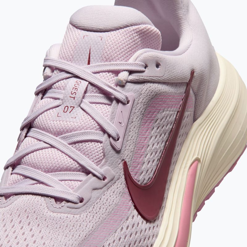 Women's running shoes Nike Quest 7 bleached lilac/sail/pink rise/pink smoke 7