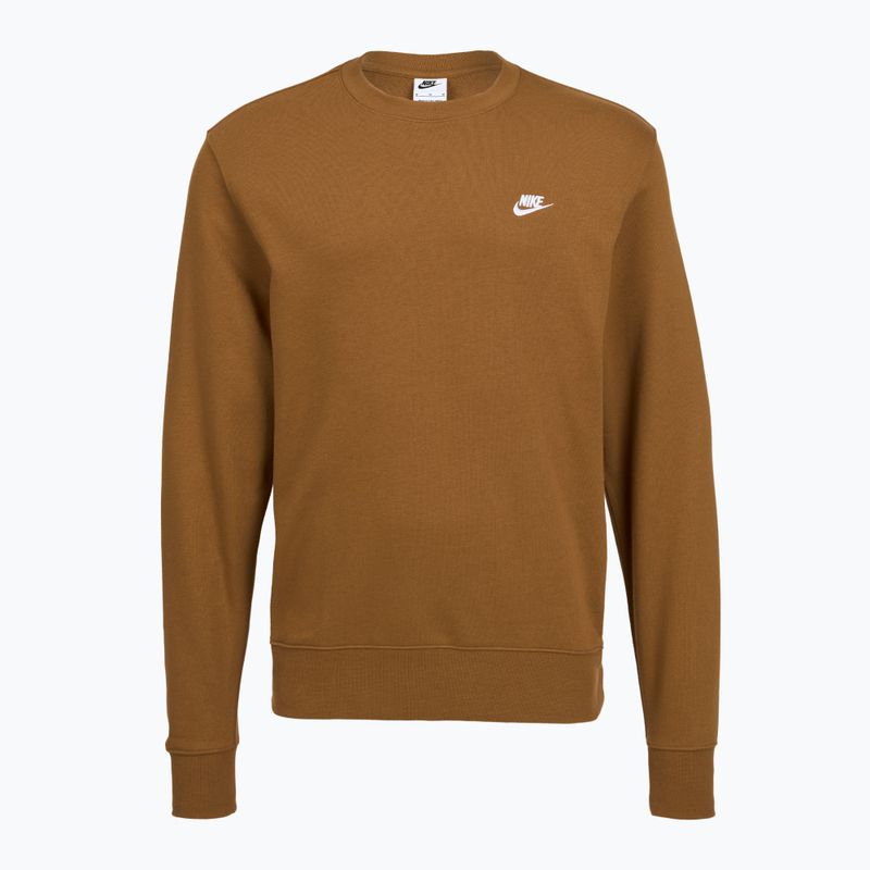 Men's sweatshirt Nike Club ale brown/white 7