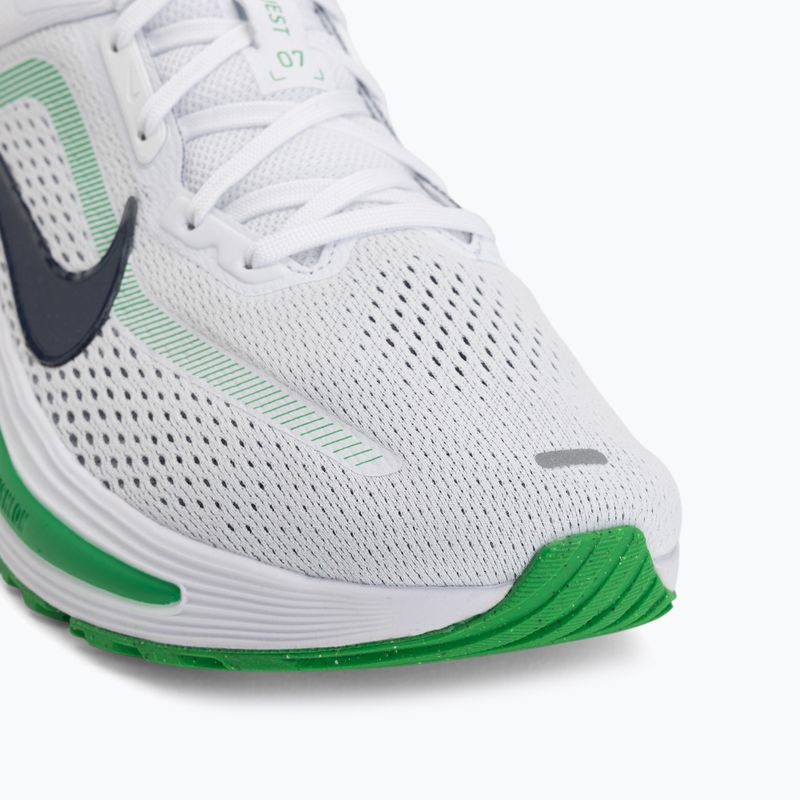 Men's running shoes Nike Quest 7 white/green spark/midnight navy 7