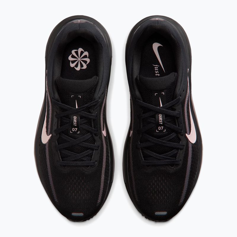Women's running shoes Nike Quest 7 black/taupe haze/silt red 5