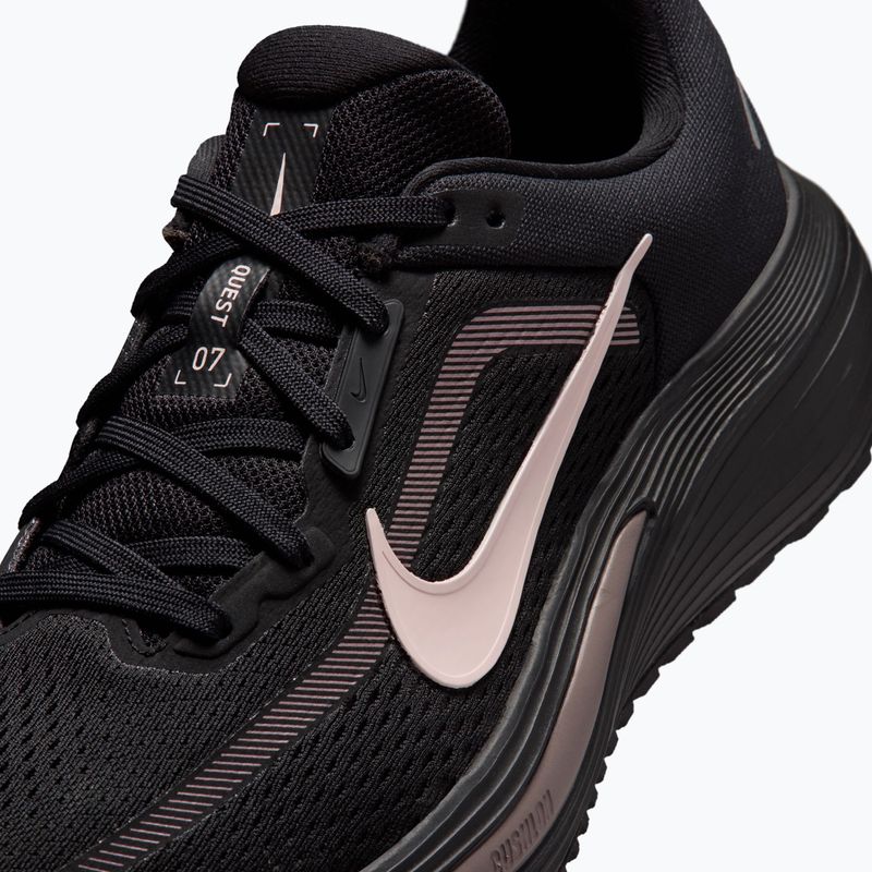 Women's running shoes Nike Quest 7 black/taupe haze/silt red 7