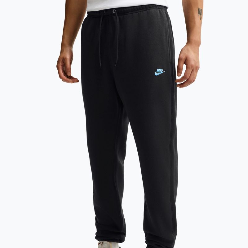 Men's trousers Nike Club Cuffed Brushed black/black/football blue 3