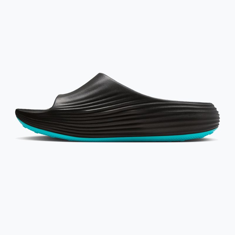 Men's slides Nike ReactX Rejuven8 black/gamma blue/metallic silver 2