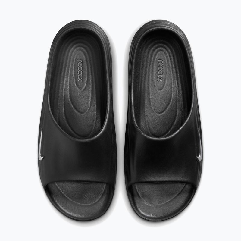 Men's slides Nike ReactX Rejuven8 black/gamma blue/metallic silver 4