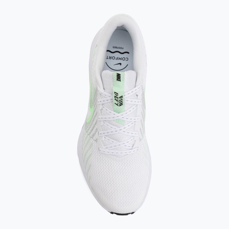 Women's running shoes Nike Run Defy white/cucumber calm/black/illusion green 5