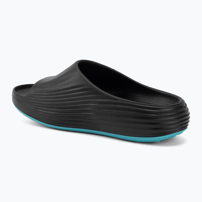 Men's slides Nike ReactX Rejuven8 black/gamma blue/metallic silver 3
