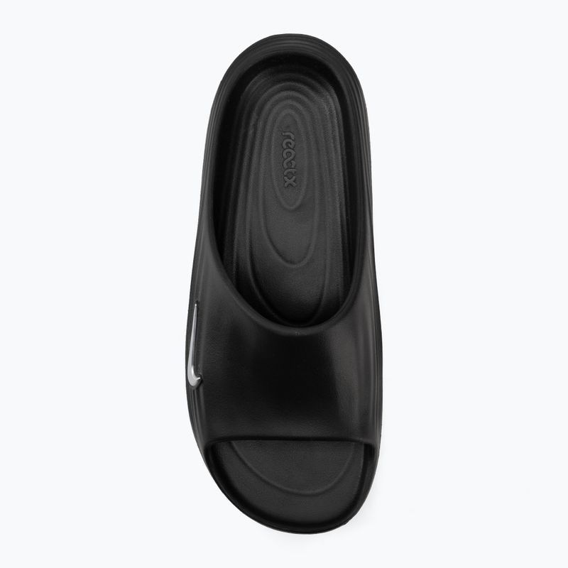 Men's slides Nike ReactX Rejuven8 black/gamma blue/metallic silver 5