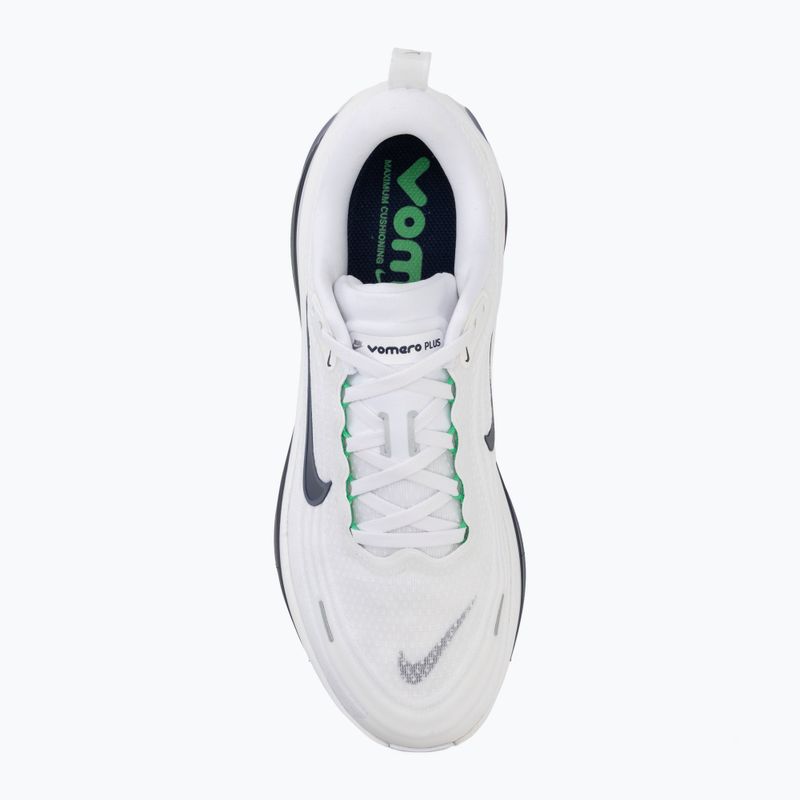Men's running shoes Nike Vomero Plus white/green spark/midnight navy 5
