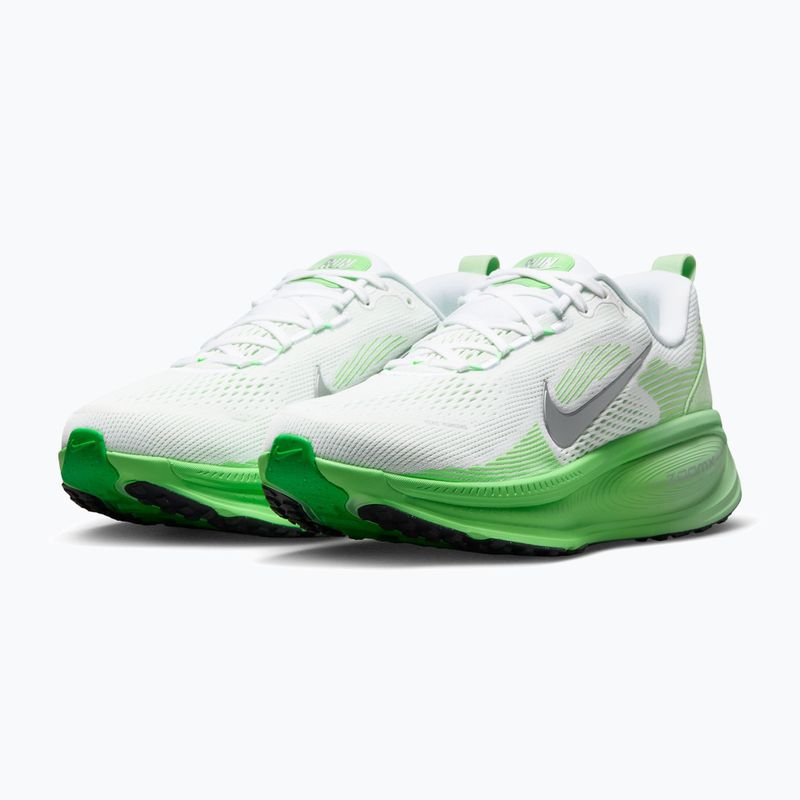 Women's running shoes Nike Vomero 18 white/illusion green/metallic silver 3