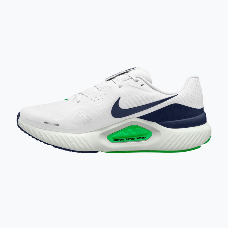 Men's running shoes Nike Structure 26 white/green spark/midnight navy 2