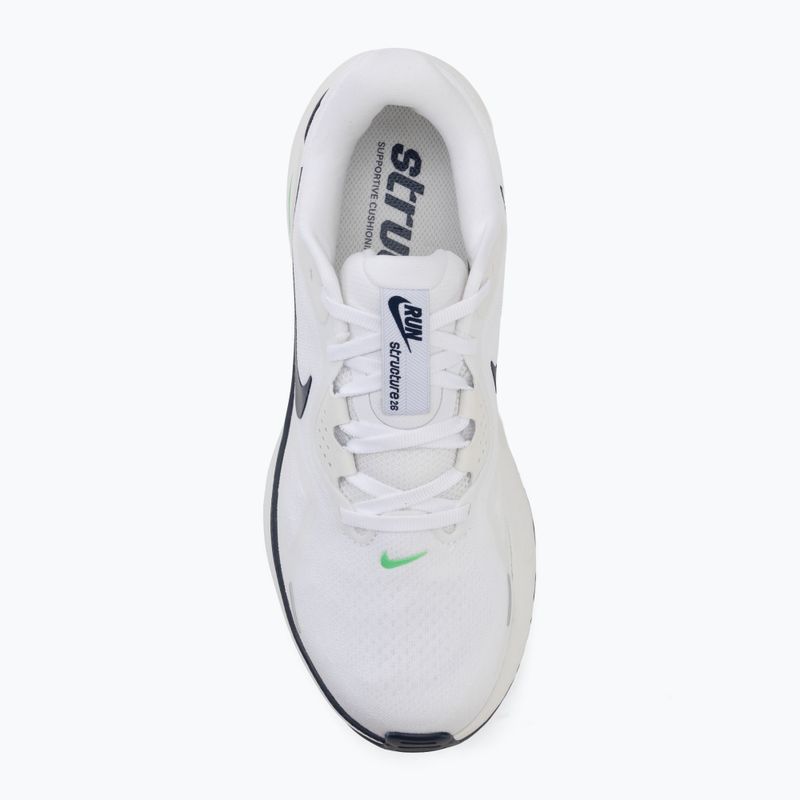 Men's running shoes Nike Structure 26 white/green spark/midnight navy 5