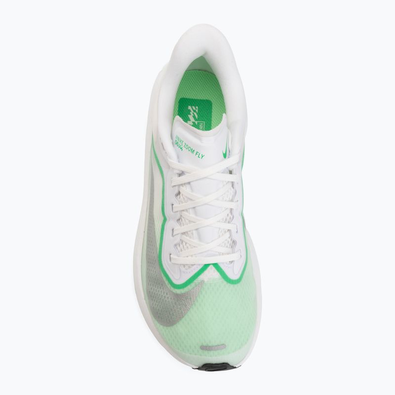Women's running shoes Nike Zoom Fly 6 white/illusion green/metallic silver 5