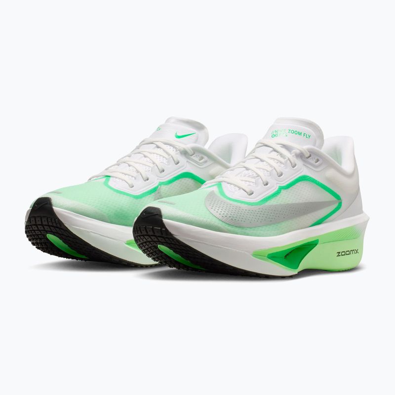 Women's running shoes Nike Zoom Fly 6 white/illusion green/metallic silver 3