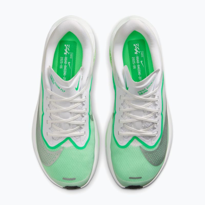 Women's running shoes Nike Zoom Fly 6 white/illusion green/metallic silver 5