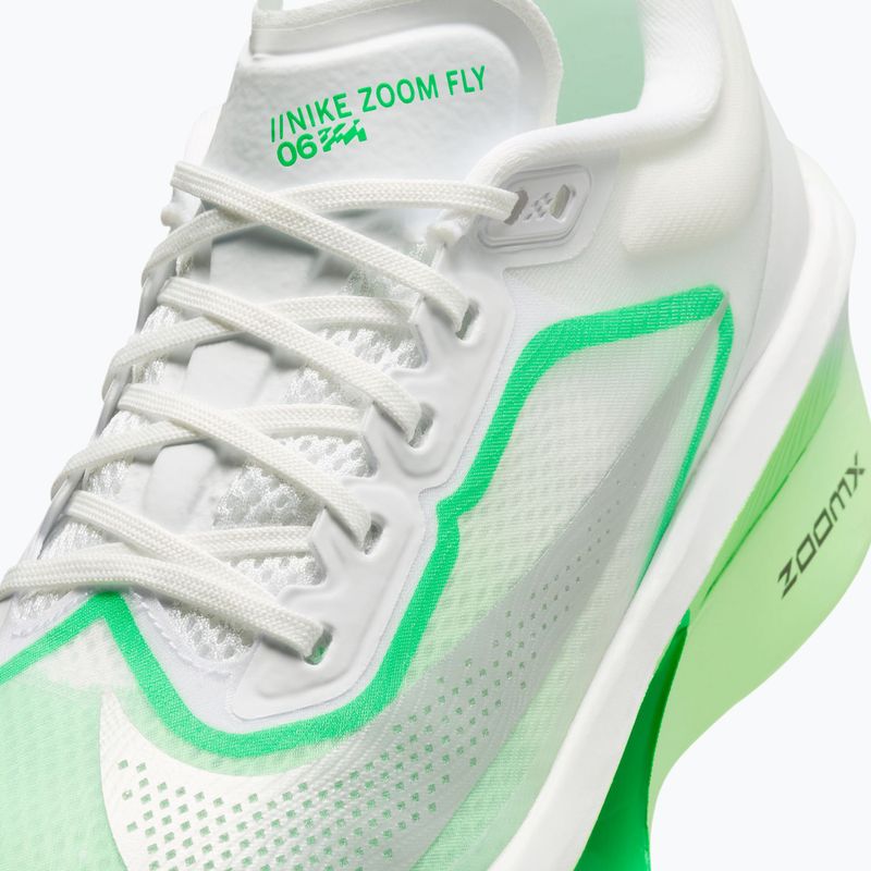 Women's running shoes Nike Zoom Fly 6 white/illusion green/metallic silver 7