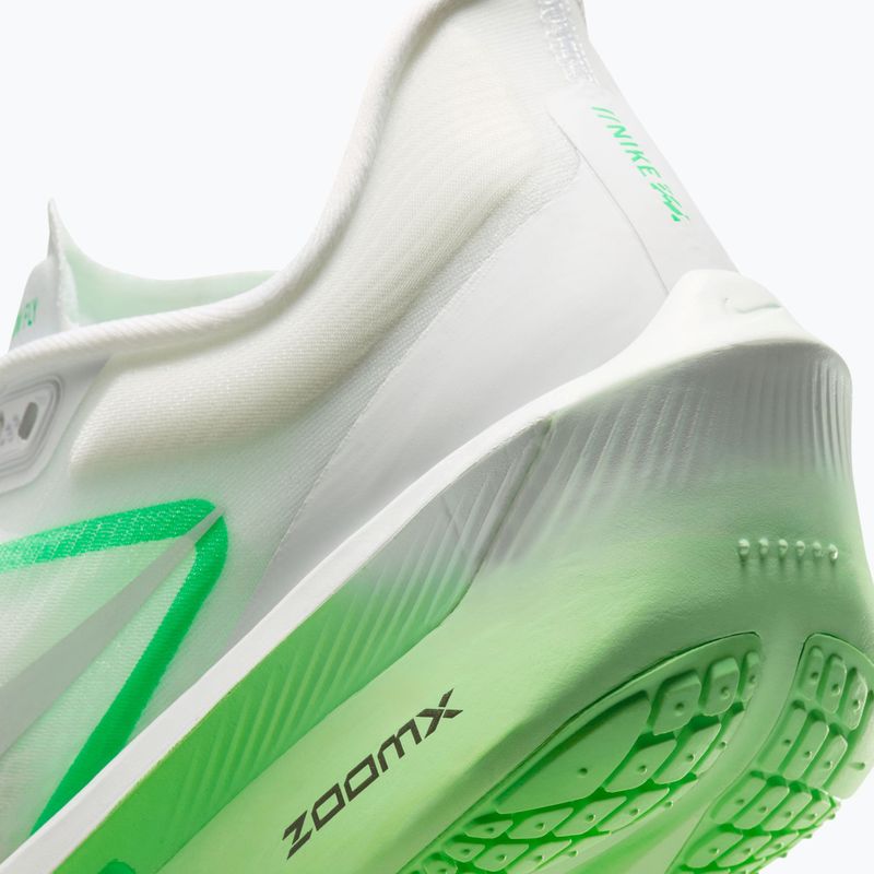 Women's running shoes Nike Zoom Fly 6 white/illusion green/metallic silver 8