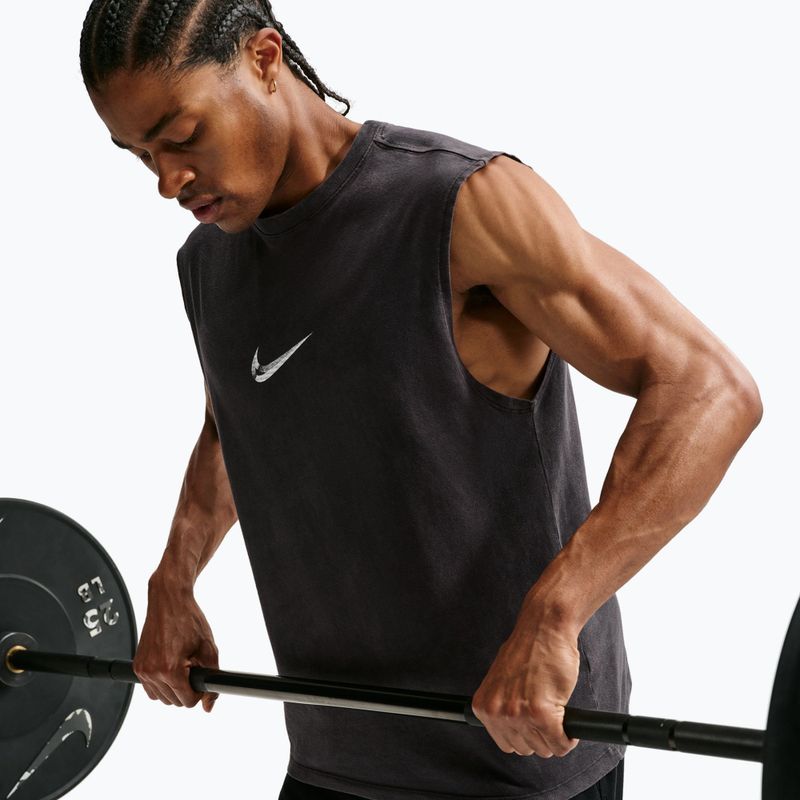 Men's training shirt Nike Sleeveless T-Shirt black/white 5