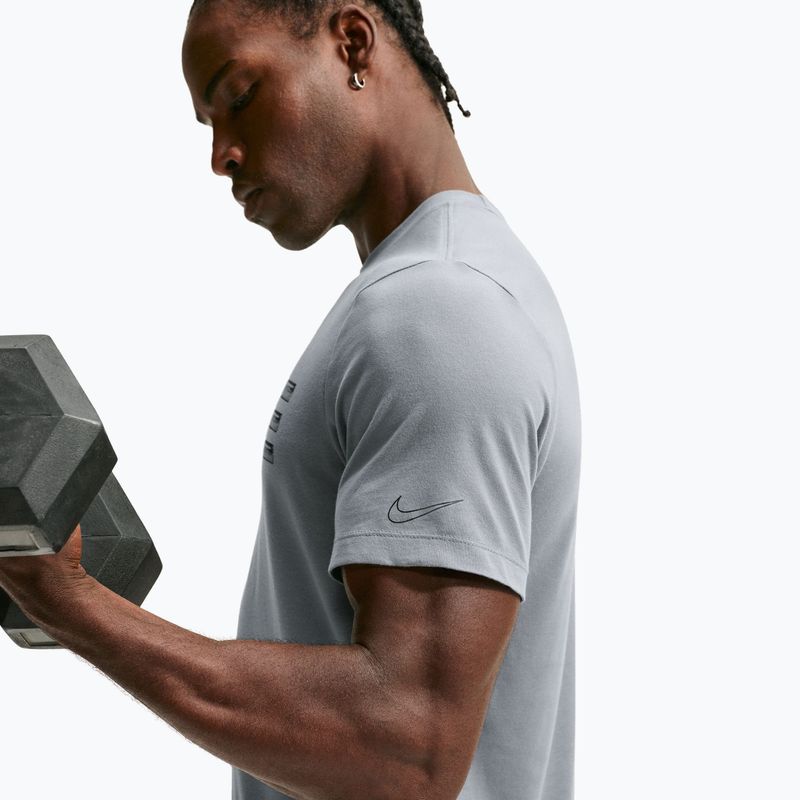 Men's training shirt Nike Dri-FIT Training T-Shirt smoke grey/black 5