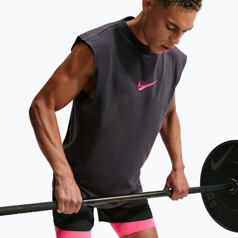 Men's training shirt Nike Sleeveless T-Shirt black/hyper pink 4