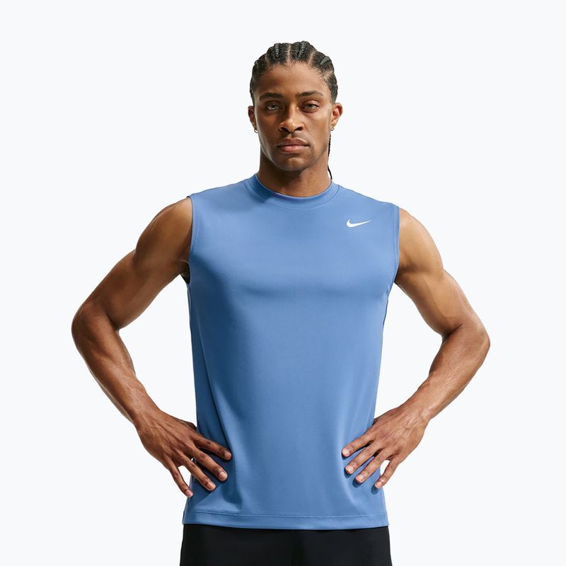 Men's training shirt Nike Dri-FIT Sleeveless Training Top indigo storm/white