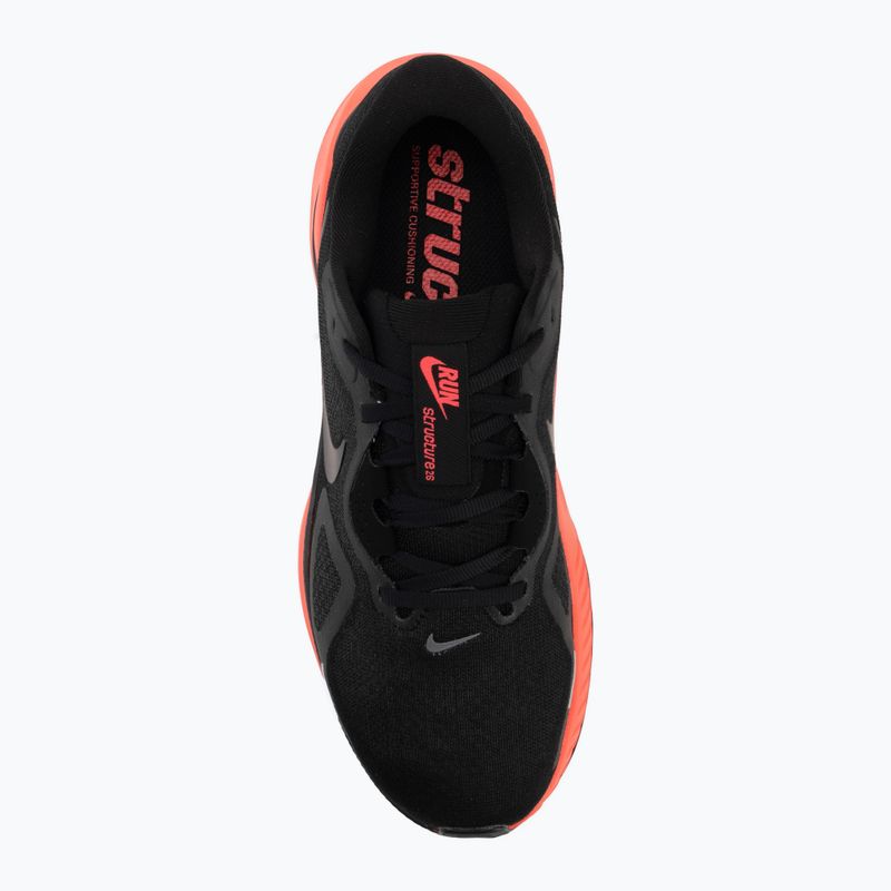 Men's running shoes Nike Structure 26 black/bright crimson/metallic dark grey 5