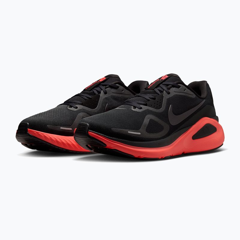 Men's running shoes Nike Structure 26 black/bright crimson/metallic dark grey 3